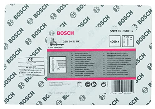 Bosch 4000x Clous en bande PRO SN21FH RG, tête pleine 21° | Longueur 65 mm