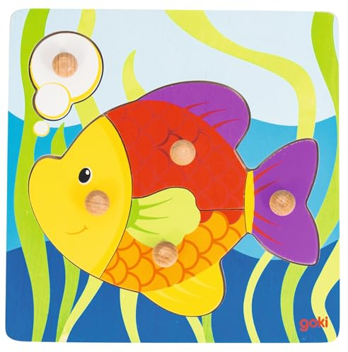 Goki 57554 - Steckpuzzle - Fisch