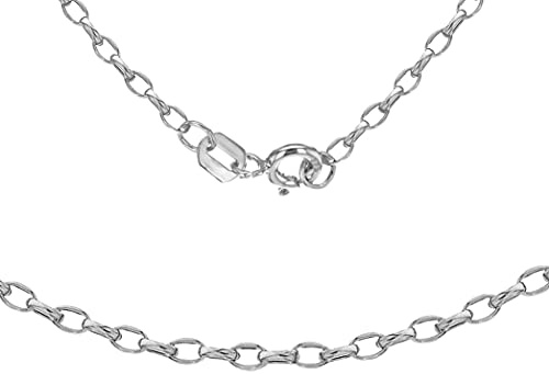 Carissima Gold Damen Oval Hollow 2.1 Diamantschliff Belcher Halskette 9k (375)