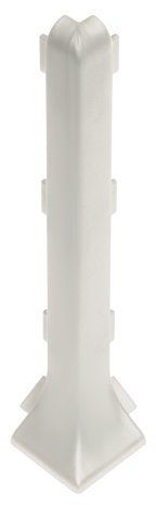 DQ-PP Angolo esterno, 80 mm, argento, PVC, battiscopa, profilo, base, listello di finitura, in alluminio, listello per pavimento