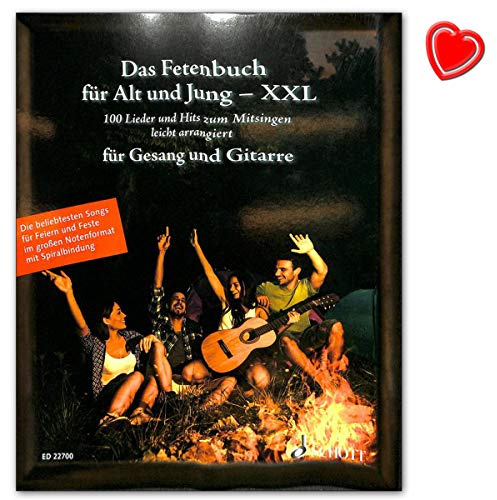 Das Fetenbuch für Alt und Jung - XXL 100 Lieder und Hits zum Mitsingen, leicht arrangiert für Gesang und Gitarre - im großen Notenformat mit Spiralbindung - mit Notenklammer - ED22700 9783795711740