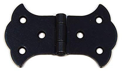 4 Stücke 85x50 mm Scharniere Eisen Alt Beschläge im restaurierungsshop Antik Schwarz Veraltete Vintage Schabby Möbelband