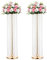 Nuptio 2 Pièces Support Fleurs Grand Or 90cm Centres Table Mariage Cristal Vase À Fleurs Métal Vases pour Décorations Tables Fête Élégants Mariages Vrac Décoration Lustre Centres Table