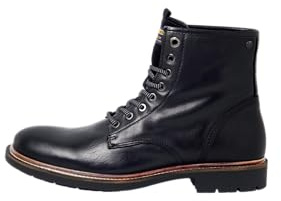 JACK & JONES Botines de cuero Jfwtanner para hombre, antracita, 45 EU