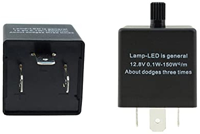 2 Stücke 3 Polig Blinkrelais CF-13KT, Blinker Relais für LED Blinker Elektronische, Einstellbare Blinkerrelais 12V 0,1W-150W für Fahrzeug Auto Motorräder