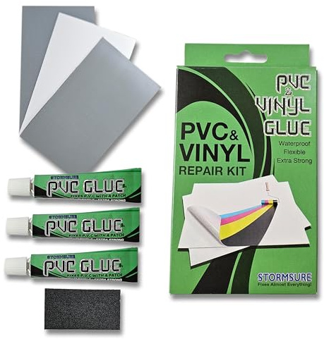Stormsure PVC- und Vinylreparaturset für Whirlpools und Spas - Belastbar, Temperaturbeständig, Einfache Reparatur