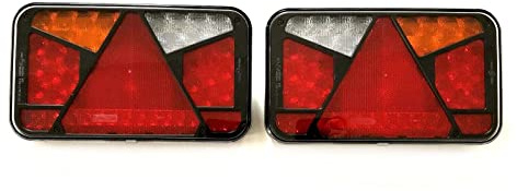 MelTruck® 2x LED Rückleuchte 7 Funktions 6 PIN Bajonet 12V Canbus System E9 für PKW LKW Anhänger Trailer