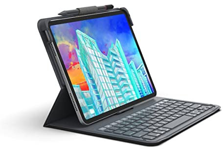 ZAGG Messenger Folio 2 Tastatur für iPad 10.9 (10th Gen) Tablet, Hintergrundbeleuchtung, mehrere Geräte koppeln, Langer Akku, Schwarz, Französisch