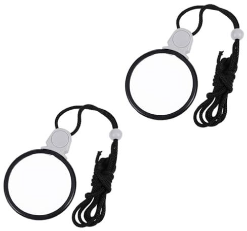 Operitacx 2st Lupe Geführte Halskette Vergrößerungs Monokel Halskette Schmuck Taschenhalfter n Für Kinder Kettenn Kinder Glas Reisen Tragbar Halsband