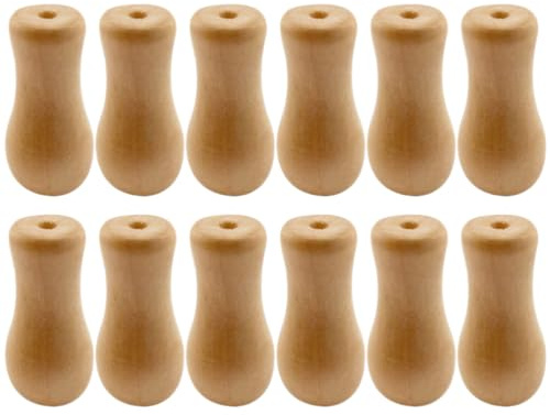 OSALADI Wooden Blind Cord Pull Ends 12Pcs Window Blind Accessories Drop Curtains Tassels for Roman Shades Drawstring Replacement