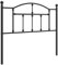 vidaXL Black Steel Headboard for Bed - Classic Design Style, Robust Powder-Coated Metal, Excellent Back Support, Perfect for Reading or Watching TV in Bed- 105 cm Length, 3 cm width, 97 cm Height
