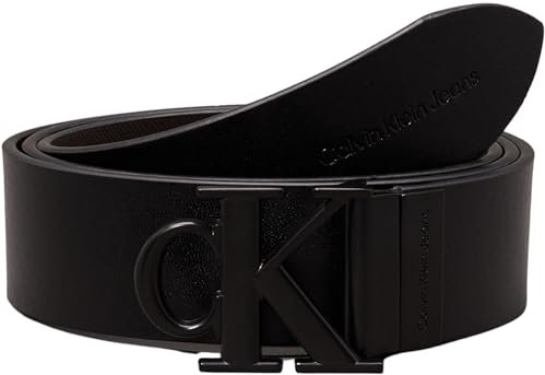 Calvin Klein Jeans Herren Gürtel aus Leder, Braun (Black/Bitter Brown), 135 cm