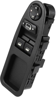 Motoforti Window Control Switch, for Citroen Dispatch MPV 2007-2016, Plastic, Black, 1 Pc