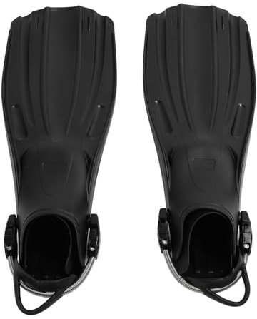 HURRISE Schnorchelflossen für Erwachsene, 2 Stück Tauchfußflosse mit Verstellbaren Federschnürsenkeln, Schnorchelflossen, Ergonomische Schnorchelfußflosse Zum Schwimmen, Freitauchen (XL)