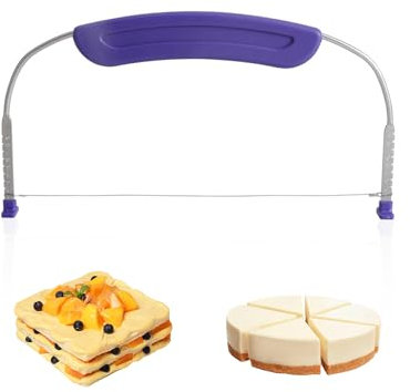 Affettatrice per torta 1 pezzo, spezzatorta, livellatrice per torta, clip per tagliare la torta, coltello per clip per torta, taglierina livellatrice per torta in acciaio inossidabile, utensile da tag