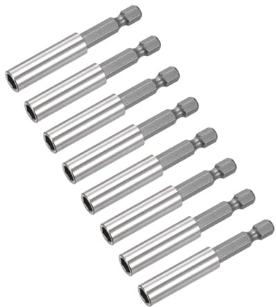 sourcing map 8pcs 1/4 Inch Hex Shank by 2 Inch Magnetic Bit Holder Extension, Quick Release Screwdriver Drill Power Tool