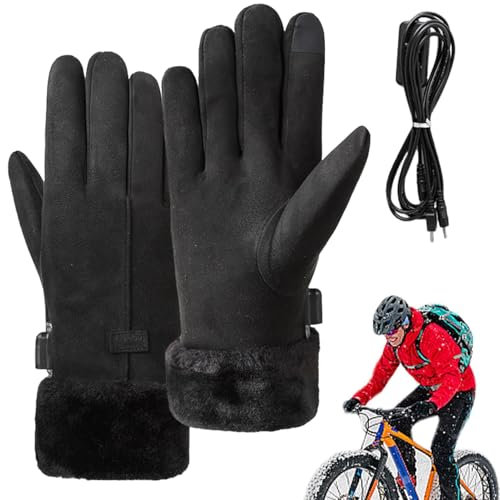 Heated Gloves - Electric Hand Warmer Gloves, Winter Outdoor Winter Windproof Gloves | Waterproof Electric Battery Heated Warm Gloves, Heated Gloves For Men Women, Rechargeable For Shoveling Skiing