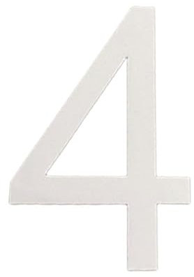 CaFfen Hausnummer 3D Hausnummer Aufkleber Selbstklebende Kunststoff Plakette Zeichen Ziffernschild Mailbox Apartment Hotel Zimmernummer Moderne Home Aufkleber Hausnummernschild(White 4)