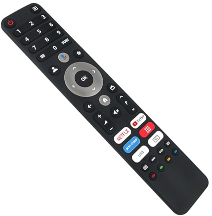 VINABTY Universal Ersetzte Sprachfernbedienung Passend für Chiq/OK TV CH230419B1 L40QG7V L40G7V U3H7C U50QM8G U55QM8E U55QM8G U75QF8TG U85QF8TG U98QF8TG U98QF8TG U43QM8G SA43Q80GTV