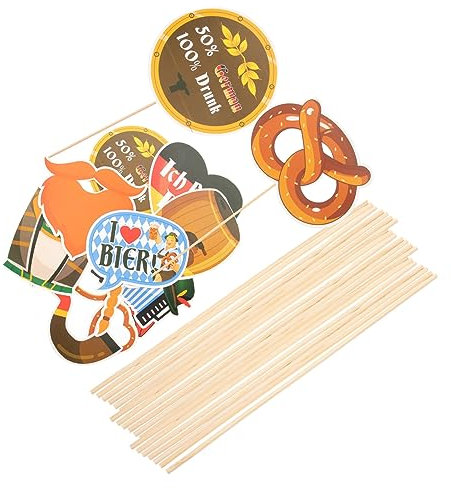 Warmhm 1 Satz Bier biertasse partydeko Einschulung Bier Festival Party assecoires thematisiert Zeichen Oktoberfest-Party Lustige Schilderrahmen für das Oktoberfest Papier