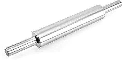 ZGPjubilant Mattarelli per la Cottura Mattarello in Acciaio Inox Antiaderente Craft Baking Creation Mattarello in Acciaio Inox per Torte Biscotti Impasto Pizza Mattarello (38 cm) (38 cm)