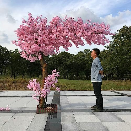 Arbre de Fleur de Cerisier Japonais, Grande Plante de Simulation Artificielle pêche Arbre à pêche souhaitant Une Fausse Fleur de Soie pour la Chambre de Vie de Chambre de Bureau décor de Mariage