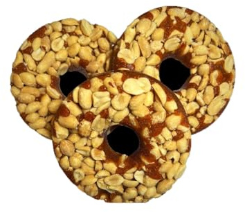 Giant Peanut Nut Rings - Delicious combination of nuts and caramel nut brittle ring