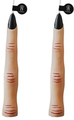 KEMUZ 2 Pezzi Candele Profumate Divertenti E Raffinate Per Halloween, Candela Finta A Forma Di Dito, Candele Profumate, Per Halloween O Decorazioni Per Feste,Decorazioni Per Interni Per Halloween
