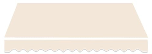 Patio Awning Replacement Fabric 8ft 10ft 11.5ft 13ft 15ft 16ft Retractable SunShade Shelter Replacement Cover Patio Awning Canopy Cloth for Yard Deck(Beige,2x1.5m/6.5x5ft)