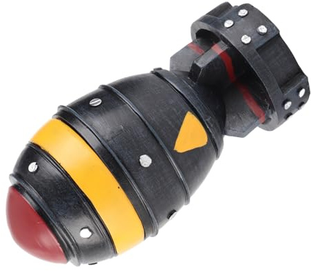 Fafeims Pequeños Contenedores de Plástico Mini Caja de Almacenamiento de Bombas Nucleares, Escultura de Cohetes de Resina de Resina 3D, Contenedor Decorativo