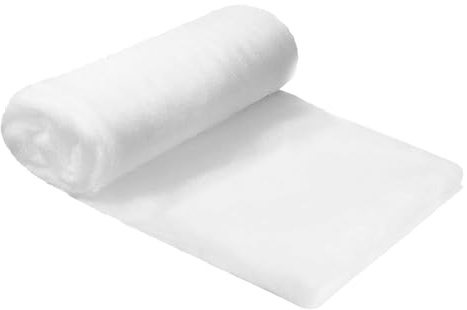 Fogcosy Christmas Fake Snow Blanket, 15.7x59 Inch Artificial Snow Blanket Backdrops, Thick White Soft Fluffy Artificial Snows Roll for Christmas Village Displays, Xmas Tree Deocration