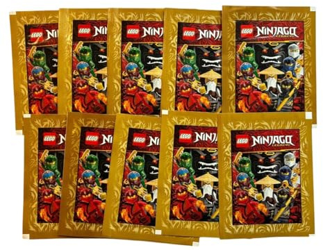 Lego 10x Sticker Tüten Booster Ninjago Legacy Blue Ocean Sammelkartenspiel 50 Sticker - verpackt in Lego Tüte
