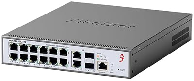 XikeStor Commutateur L3 16 Ports 10G, 12x2.5G RJ45 + 2x10G RJ45 + 2x10G SFP+, Support Mirroring/Routage/DHCP, Gestion Web/CLI, Ventilateur Thermorégulé, Montage en Rack