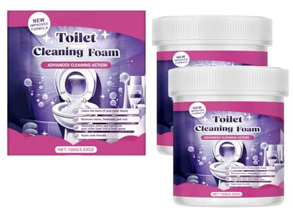 WC Reiniger, Reinigungsschaum Gesicht, Schaum für Funkelnde Saubere Toilette, Berührungsfreie Schäumende Toilettenreinigung, Pulver (2 Stück)