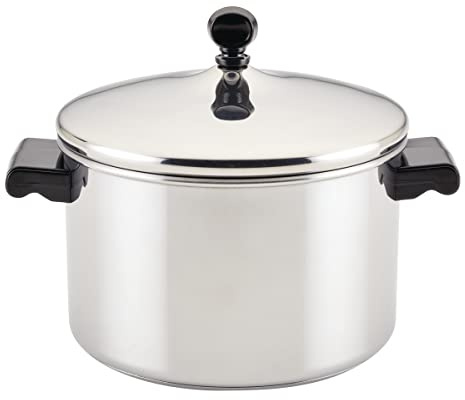 Farberware Classic Series Stainless Steel Sauce Pot with Lid, 4-Quart Cookware, Silver