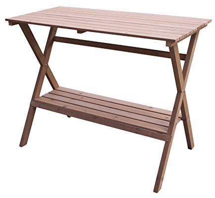 Merry Garden Fir Wood Potting Bench and Console Table,White