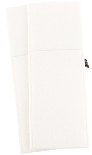 2er Set Bestecktaschen aus Filz in weiß (und weitere Farben wählbar), Edel und elegant, waschbar