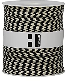Hummelt® Baumwollseil Baumwollkordel (H) 8mm 20m schwarz - Natur (beige) auf Rolle