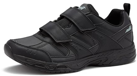 Avia Avi-Union II Strap Non Slip Shoes for Men, Hook and Loop Mens Walking Shoes with Memory Foam - Black, 11 Medium