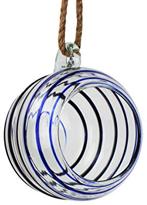 Mitienda Glasmanufaktur Esfera - Jarrón Decorativo para terrario (15 cm, Color Azul