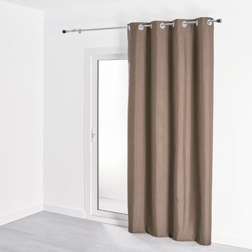 HomeMaison.com 100% Blackout Curtain with Heather Effect 140 x 180 cm Taupe