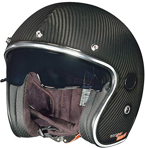 rueger-helmets Carbon Jethelm Integralhelm Motorradhelm Chopper Café Racer Sonnenvisier Bobber