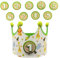Corona Primer Cumpleaños Selva Bebé Infantil - Gorro Tela Niño Números Intercambiables 1 a 9 - Regalo Original Fiesta