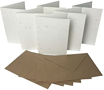 Seeded Craft DIY Greetings Card Set Of Six With Envelopes Design Your Own Cards (Lavender Seeds)