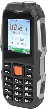 Q1 2G Entsperrtes Mobiltelefon, Entsperrtes Dual SIM Smartphone mit Großen Tasten, 2800 mAh Batterie Außentelefon, für Senioren für ältere Menschen (Schwarz)