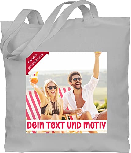 Geschenk mit Namen personalisiert by Shirtracer - Baumwolltasche - eigenem Bild - Eigenes Foto Geschenk I