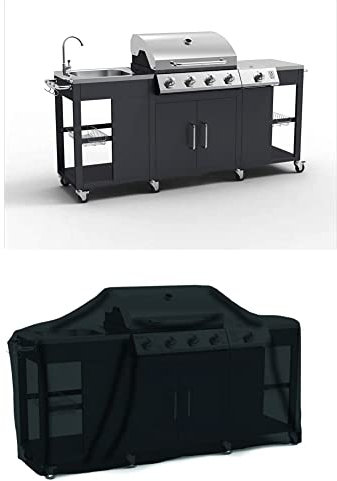 Bundle aus tepro Gasgrill-Küche Petersburg und Abdeckhaube