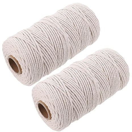 YARNOW 2 Rollos Cordeles De Cocina Hilo para Cocinar Carne Cordel para Cocinar Cuerda De Envasado De Carne Cuerda para Colgar Carne Suministros De Cocina Enroscarse Cuerda De Algodón