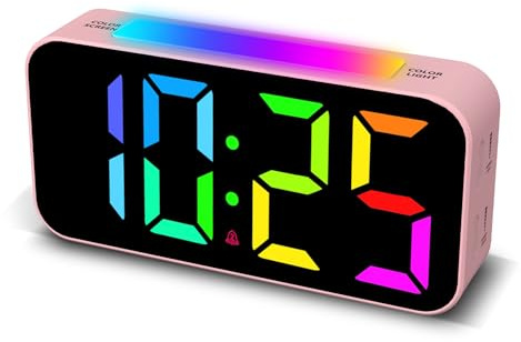 Topski Loud Alarm Clocks for Bedrooms Heavy Sleepers, Digital Clock with Night Light, Large Display, Dual Alarm, Snooze, Dimmable Bedside Alarm Clock for Teens
