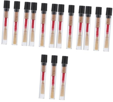 SAFIGLE 15stücke Handgefertigte Oboenblätter Holzfarbe Mit Aufbewahrungsboxen Hochwertige Oboe Zubehörteile Für Melodische Klänge Für Aufführungen Und Proben